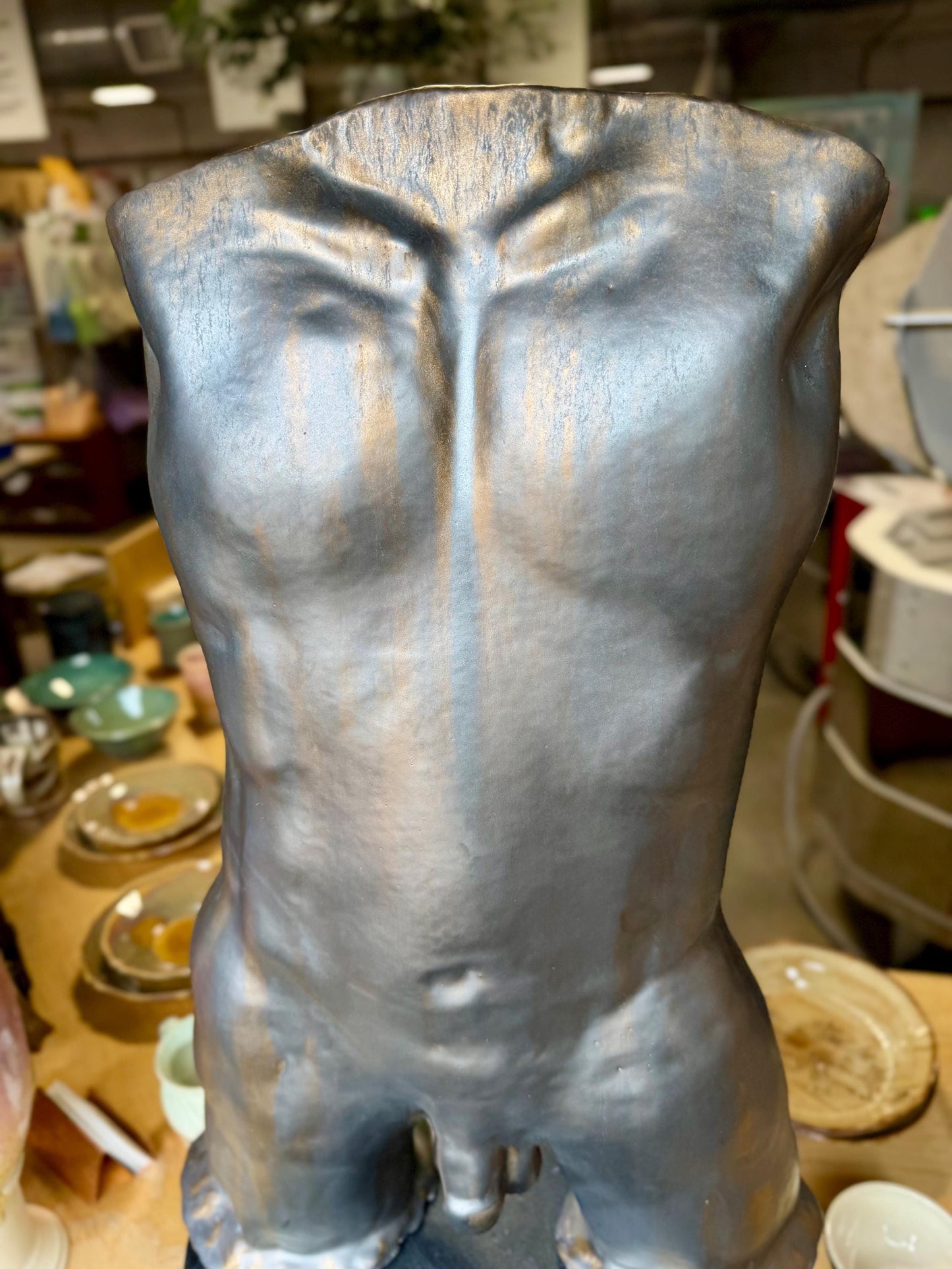 Male Nude Ceramic Sculpture - Handmade Pottery Art - Home Decor - LGBTQIA+ Erotic Art - Flower Holder - Modern Figurative Piece