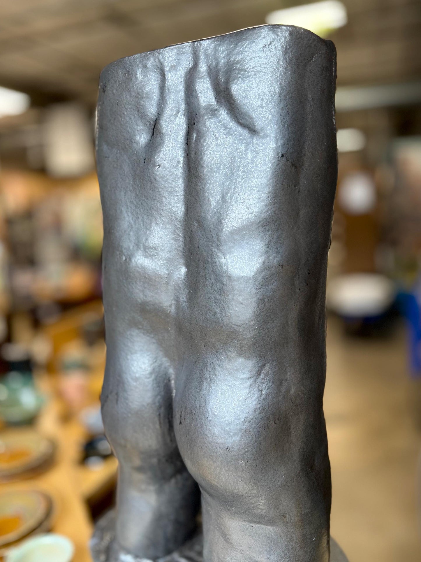 Male Nude Ceramic Sculpture - Handmade Pottery Art - Home Decor - LGBTQIA+ Erotic Art - Flower Holder - Modern Figurative Piece