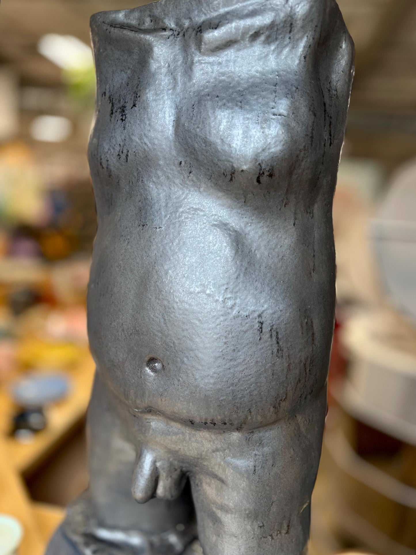 Male Nude Ceramic Sculpture - Handmade Pottery Art - Home Decor - LGBTQIA+ Erotic Art - Flower Holder - Modern Figurative Piece