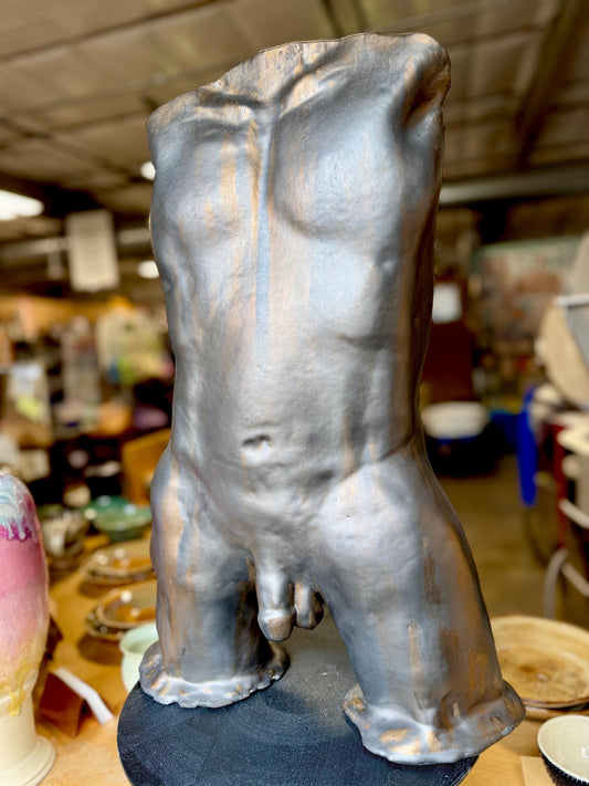Male Nude Ceramic Sculpture - Handmade Pottery Art - Home Decor - LGBTQIA+ Erotic Art - Flower Holder - Modern Figurative Piece